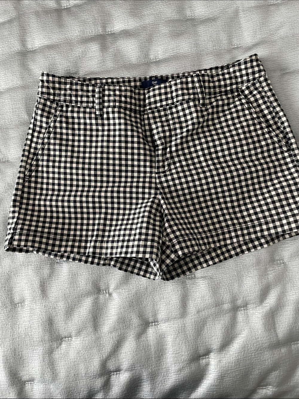 GAP Black and White Gingham Bermuda Shorts